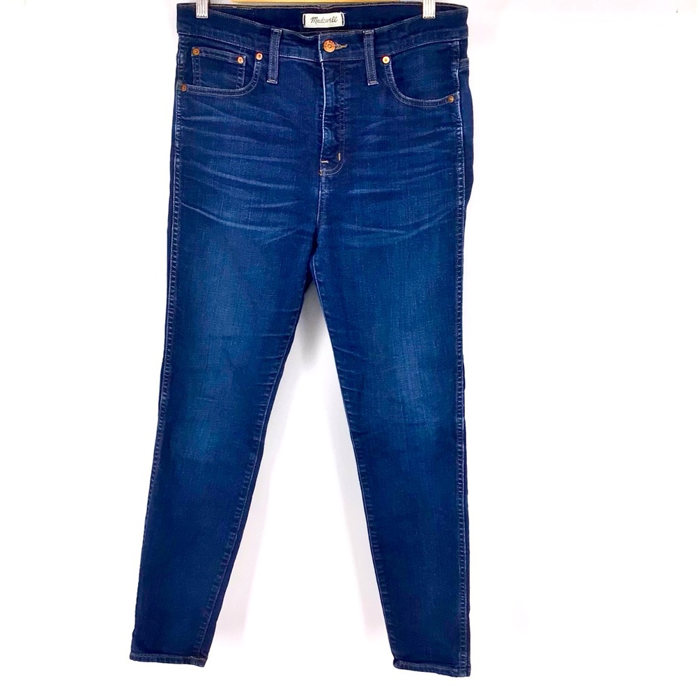 Madewell 10" High-Rise Skinny Jeans - Hayes Wash / Blue  Style F4684 Size 30 - Picture 4 of 14